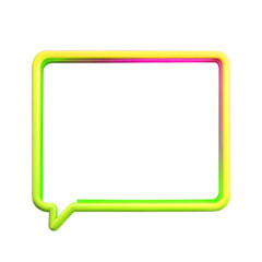 neon color dialog box, commercial border isolated on white background 