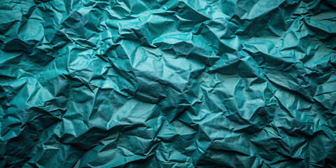 crumpled  dark cyan paper texture