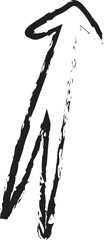 Arrows with paint brush stroke