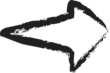 Fototapeta premium Arrows with paint brush stroke
