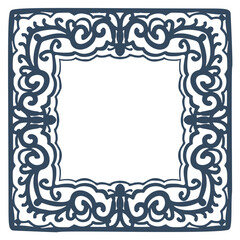 Frames in the old style.  Retro Hand-drawn illustration.