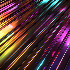 abstract illustrated parallel lines with light AI generated