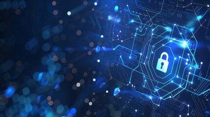 Obraz premium High-tech cyber protection visualization