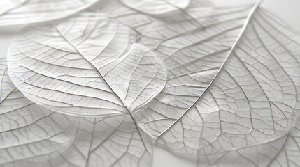 A closeup of transparent leaf veins