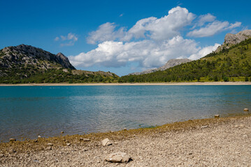 Cúber is an artificial water reservoir located on the slopes of Puig Major and Morro de Cúber within Sierra de Tramontana mountain range, Majorca, Balearic Islands, Spain