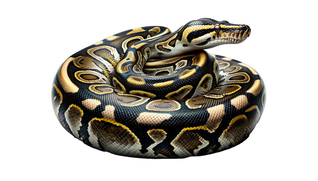 Python snake  isolated on transparent or white background