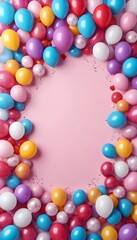 Obraz premium Vertical balloon background with copy space 