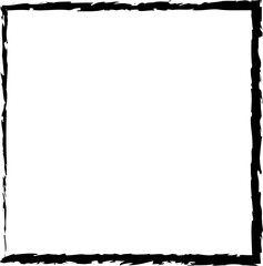 Square frames brush strokes. Set of design elements