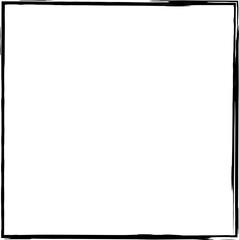 Naklejka premium Square frames brush strokes. Set of design elements
