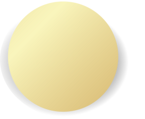 Gold paper circle and shadow