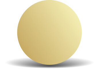 Gold paper circle and shadow