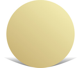 Gold paper circle and shadow