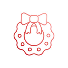 Christmas Wreath vector icon
