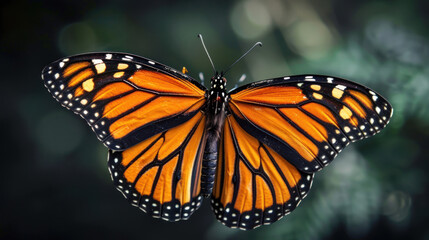 Obraz premium Butterfly with damaged wings still flying gracefully