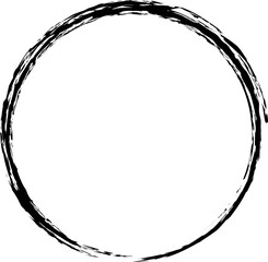Circle frames brush strokes