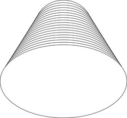 Oval white frame overlapping for badges, logo, label, banner