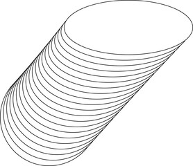 Oval white frame overlapping for badges, logo, label, banner