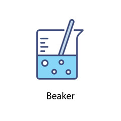 Beaker vector icon