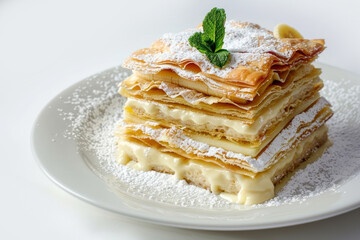 Banana Pudding Napoleon: Golden Layers of Pastry and Creamy Custard