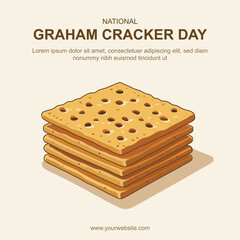 National Graham Cracker Day background.