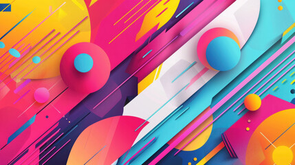 Eye-catching banner with bright colors and modern typography