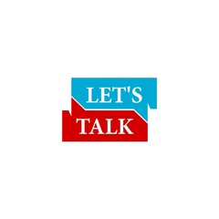 Let's talk dialog icon isolated on white background