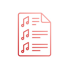 Music Sheet vector icon