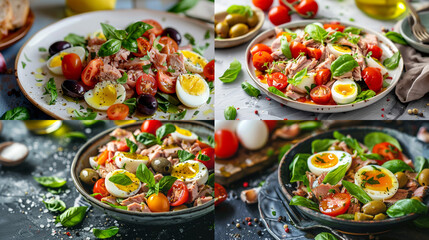 salad with vegetables and cheese