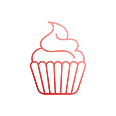 Cupcake vector icon
