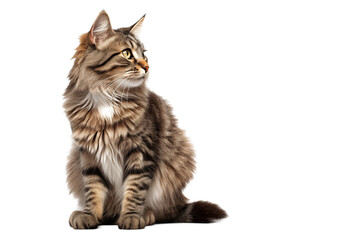 Adult cat isolated on transparent background png cutouts. Images for graphic designers. Image for flyers. Veterinarian.