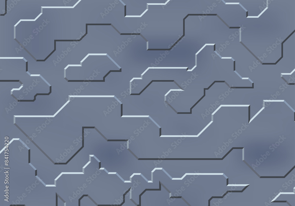 Poster background with metallic panels texture, wires and circuit. spaceship hull wall, technology backgrou