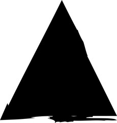 Triangle frame brush, stamp, ink, banner