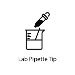 Lab Pipette Tip vector icon