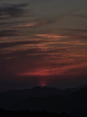 夕日が沈んだ後の色