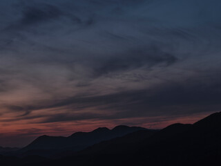 夕日が沈んだ後の色