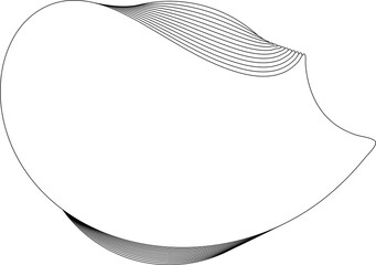 Circle white frame liquid overlapping for badges, banner, label, tag