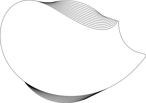 Circle white frame liquid overlapping for badges, banner, label, tag