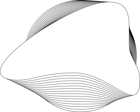 Circle white frame liquid overlapping for badges, banner, label, tag