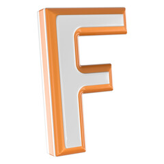 Letter F 3D Render