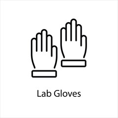 Lab Gloves vector icon