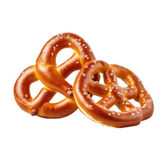 pretzels isolated on white background, png