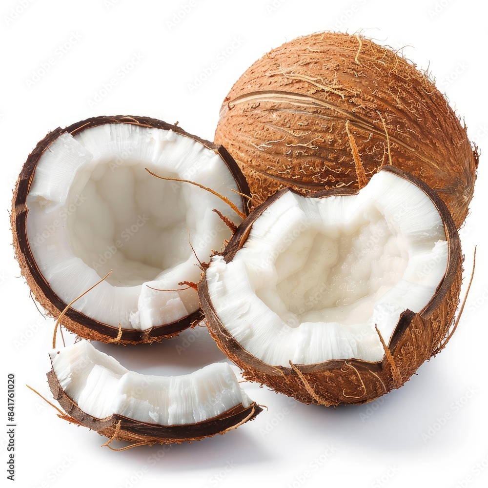 Wall mural Coconut isolated on white background   - Wall murals