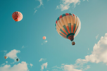 Fototapeta premium Hot air balloons in the sky. Hot air balloons festival.