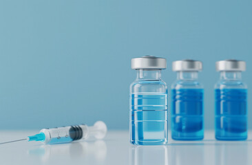 Vivid Vials and Syringe: A Scientific Contrast