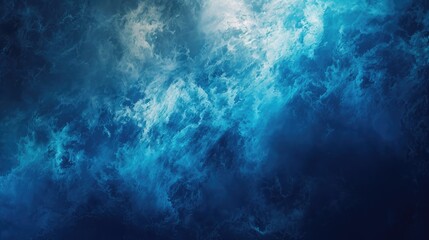 Loud disturbance against dark blue fading background expansive void