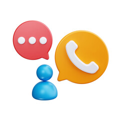 chat 3d render icon