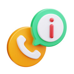 information 3d render icon