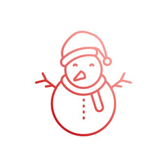Snowman vector icon
