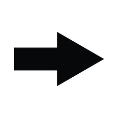Fototapeta premium Black arrow forward. Black arrow to the right / vector, isolated. Arrow icon vector isolated on white background. Vector illustration. 