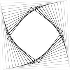 Square shape blend gradient line spiral. Technology concept